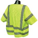 RADWEAR™ SV83GM4X Standard Safety Vest, 4XL, Hi-Viz Green, Polyester Mesh, Zipper Closure, 6 Pockets, ANSI Class: Class 3, ANSI/ISEA 107-2015 Type R