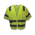 RADWEAR™ SV83GML Standard Safety Vest, L, Hi-Viz Green, Polyester Mesh, Zipper Closure, 6 Pockets, ANSI Class: Class 3, ANSI/ISEA 107-2015 Type R