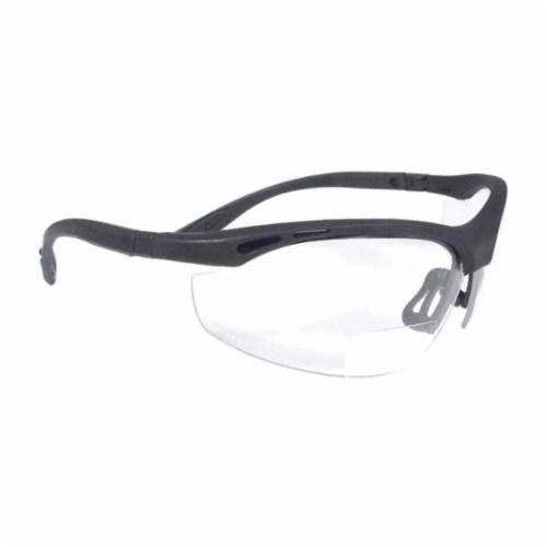 Radians® CH1-120 Cheaters™ Bi-Focal Lens Lightweight Reader Protective Eyewear, 2 Diopter, Clear Lens, Black Nylon Frame, Polycarbonate Lens, 99.9% UVA/UVB UV Protection, Specifications Met: ANSI Z87.1+