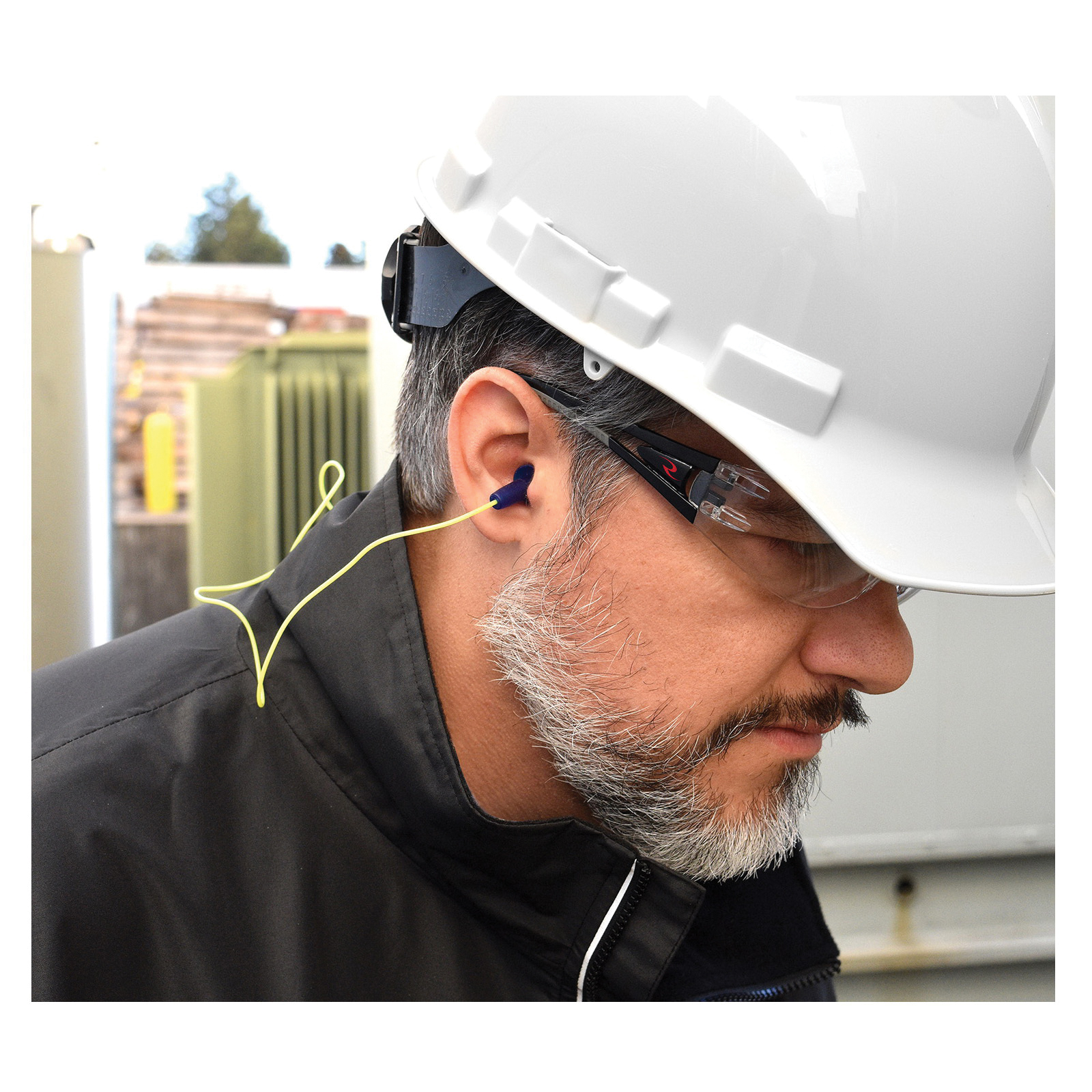 Radians® Resistor® II FP43 Latex-Free Ear Plug, 27 dB Noise Reduction, 4-Flange Tapered Shape, ANSI S3.19-1974, Reusable, Corded Design