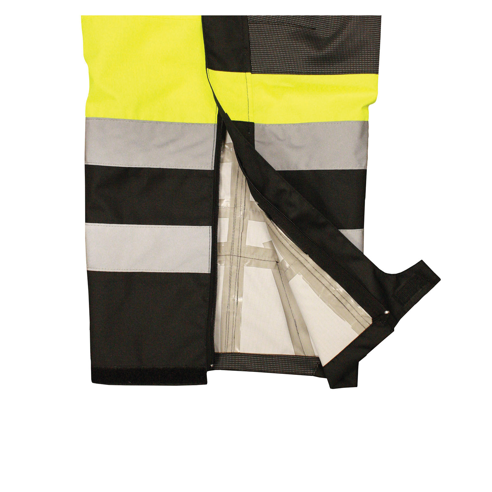 Radians® RW32-EZ1Y-2X Breathable Heavy Duty Water Proof Pant With Bib, Hi-Viz Green, 300 Denier Polyurethane Coated Ripstop Oxford Polyester