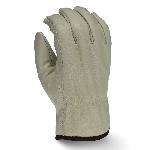 Radians® RWG4225 General Purpose Gloves, Drivers, Standard Grain Cowhide Leather, Red Fleece Lining, Keystone Thumb