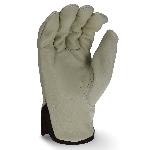 Radians® RWG4225 General Purpose Gloves, Drivers, Standard Grain Cowhide Leather, Red Fleece Lining, Keystone Thumb