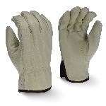 Radians® RWG4225 General Purpose Gloves, Drivers, Standard Grain Cowhide Leather, Red Fleece Lining, Keystone Thumb