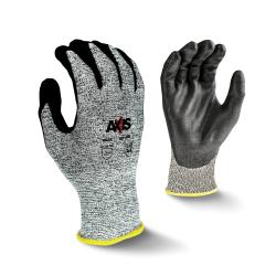 Radians® RWG555M AXIS™ Cut Resistant Gloves, M, Foam Nitrile Coating, HPPE, Slip-On Cuff, Resists: Abrasion, Cut, Puncture and Tear, ANSI Cut-Resistance Level: A4