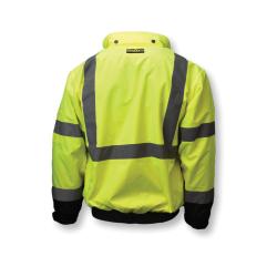 Radians® SJ210B-3ZGS-2X 3-in-1 Deluxe Bomber Jacket, Black/Hi-Viz Green, Polyester, 50 to 52 in Chest, ANSI/ISEA 107-2010 Class 3