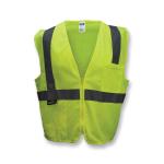 Radians® SV2ZGM Economy Safety Vest, Hi-Viz Green, Polyester, Zipper Closure, 2 Pockets, ANSI Class: Class 2, ANSI/ISEA 107-2015