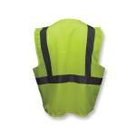 Radians® SV2ZGM Economy Safety Vest, Hi-Viz Green, Polyester, Zipper Closure, 2 Pockets, ANSI Class: Class 2, ANSI/ISEA 107-2015