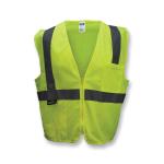 Radians® SV2ZGMM Economy Safety Vest, M, Hi-Viz Green, Polyester, Zipper Closure, 2 Pockets, ANSI Class: Class 2, ANSI/ISEA 107-2015