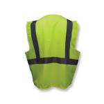 Radians® SV2ZGMM Economy Safety Vest, M, Hi-Viz Green, Polyester, Zipper Closure, 2 Pockets, ANSI Class: Class 2, ANSI/ISEA 107-2015