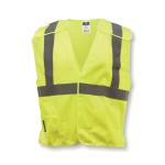 Radians® SV4GML Economy Break-Away Safety Vest, L, Hi-Viz Green, Polyester, Hook and Loop Closure, 3 Pockets, ANSI Class: Class 2, ANSI/ISEA 107-2015
