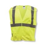 Radians® SV4GMM Economy Break-Away Safety Vest, M, Hi-Viz Green, Polyester, Hook and Loop Closure, 3 Pockets, ANSI Class: Class 2, ANSI/ISEA 107-2015