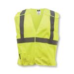 Radians® SV4GMXL Economy Break-Away Safety Vest, XL, Hi-Viz Green, Polyester, Hook and Loop Closure, 3 Pockets, ANSI Class: Class 2, ANSI/ISEA 107-2015