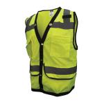 Radians® SV59-2ZGD-L Heavy Duty Surveyor Safety Vest, L, Hi-Viz Green, Polyester Mesh, Snap Closure, 9 Pockets, ANSI Class: Class 2, ANSI/ISEA 107-2015