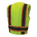 Radians® SV6-2ZGM-L 2-Tone Surveyor Safety Vest, L, Hi-Viz Green, Polyester Mesh, Zipper Closure, 8 Pockets, ANSI Class: Class 2, ANSI/ISEA 107-2015