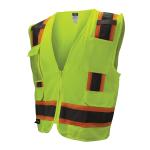 Radians® SV6-2ZGM-L 2-Tone Surveyor Safety Vest, L, Hi-Viz Green, Polyester Mesh, Zipper Closure, 8 Pockets, ANSI Class: Class 2, ANSI/ISEA 107-2015