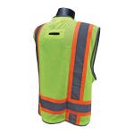 Radians® SV6HG-XL 2-Tone Heavy Duty Surveyor Safety Vest, XL, Hi-Viz Green, ANSI Mesh, #5 Zipper Closure, 6 Pockets, ANSI Class: Class 2, ANSI/ISEA 107-2015