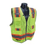 Radians® SV6HG-XL 2-Tone Heavy Duty Surveyor Safety Vest, XL, Hi-Viz Green, ANSI Mesh, #5 Zipper Closure, 6 Pockets, ANSI Class: Class 2, ANSI/ISEA 107-2015