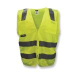Radians® SV8GM4X Standard Safety Vest, 4XL, Hi-Viz Green, Polyester Mesh, Zipper Closure, 6 Pockets, ANSI Class: Class 2, ANSI/ISEA 107-2015 Type R
