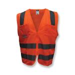Radians® SV8OM2X Standard Safety Vest, 2XL, Hi-Viz Orange, Polyester Mesh, Zipper Closure, 6 Pockets, ANSI Class: Class 2, ANSI/ISEA 107-2015 Type R