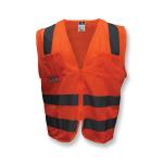Radians® SV8OM3X Standard Safety Vest, 3XL, Hi-Viz Orange, Polyester Mesh, Zipper Closure, 6 Pockets, ANSI Class: Class 2, ANSI/ISEA 107-2015 Type R