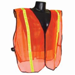 Radians® SVO1-2XL/5XL Non-Rated Safety Vest, 2XL to 5XL, Hi-Viz Orange, Polyester Mesh, Hook and Loop Closure