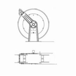 Reelcraft® D83075 OLP 80000 Dual Pedestal Heavy Duty Low Pressure Hose Reel With Hose, 3/4 in ID x 1-3/40 in OD x 75 ft L Hose, 250 psi Pressure, 24 in Dia x 7-7/8 in W Reel, Domestic