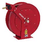 Reelcraft® D83075 OLP 80000 Dual Pedestal Heavy Duty Low Pressure Hose Reel With Hose, 3/4 in ID x 1-3/40 in OD x 75 ft L Hose, 250 psi Pressure, 24 in Dia x 7-7/8 in W Reel, Domestic