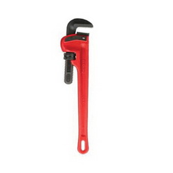RIDGID® 31000 Heavy Duty Straight Pipe Wrench, 3/4 in Pipe, 6 in OAL, Forged Hook Jaw, Ductile Iron Handle, Knurled Nut Adjustment