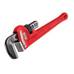 RIDGID® 31000 Heavy Duty Straight Pipe Wrench, 3/4 in Pipe, 6 in OAL, Forged Hook Jaw, Ductile Iron Handle, Knurled Nut Adjustment