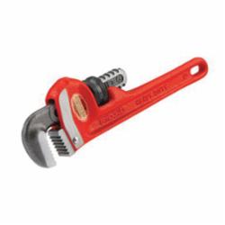 RIDGID® 31010 Heavy Duty Straight Pipe Wrench, 1-1/2 in Pipe, 10 in OAL, Serrated Jaw, Cast Iron Handle