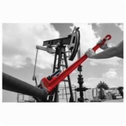 RIDGID® 31020 Heavy Duty Straight Pipe Wrench, 2 in Pipe, 14 in OAL, Floating Forged Hook Jaw, Ductile Iron Handle, Knurled Nut Adjustment, Red