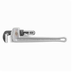 RIDGID® 31090 Straight Pipe Wrench, 1-1/2 in Pipe, 10 in OAL, Floating Forged Hook Jaw, Aluminum Handle, Knurled Nut Adjustment