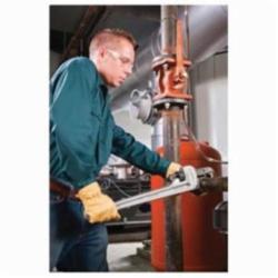 RIDGID® 31100 Straight Pipe Wrench, 2-1/2 in Pipe, 18 in OAL, Floating Forged Hook Jaw, Aluminum Handle, Knurled Nut Adjustment