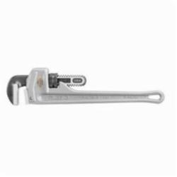 RIDGID® 47057 Straight Pipe Wrench, 2 in Pipe, 12 in OAL, Floating Forged Hook Jaw, Aluminum Handle, Knurled Nut Adjustment