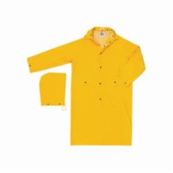 MCR Safety 200CX5 Classic 200C 2-Piece Rainwear Coat With Detachable Drawstring Hood, Unisex, 5XL, Yellow, Polyester/PVC, Resists: Water, ASTM F903