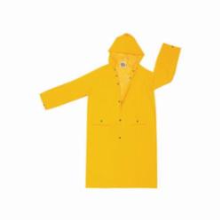 MCR Safety 200CX5 Classic 200C 2-Piece Rainwear Coat With Detachable Drawstring Hood, Unisex, 5XL, Yellow, Polyester/PVC, Resists: Water, ASTM F903