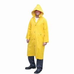 MCR Safety 200CX5 Classic 200C 2-Piece Rainwear Coat With Detachable Drawstring Hood, Unisex, 5XL, Yellow, Polyester/PVC, Resists: Water, ASTM F903
