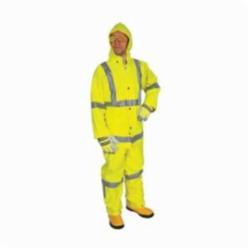 MCR Safety 2083SRX3 Luminator™ 2083SR 3-Piece Rainwear suit, 3XL, Fluorescent Lime/Silver, Polyester/PVC, Detachable Hood