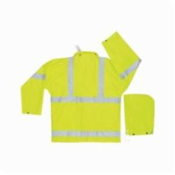 MCR Safety 2083SRX3 Luminator™ 2083SR 3-Piece Rainwear suit, 3XL, Fluorescent Lime/Silver, Polyester/PVC, Detachable Hood