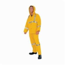 MCR Safety 2403RL Luminator™ 2403R 3-Piece Rainwear suit, L, Yellow, Polyester/Corduroy/PVC, 48 in Waist, 28-1/2 in L Inseam, Detachable Hood