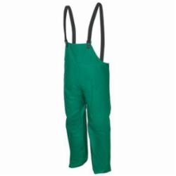 MCR Safety 388BFXL Dominator 388BF Rainwear Bib Pant, XL, Green, 0.42 mm PVC/High Tensile Polyester, 32 in L Inseam
