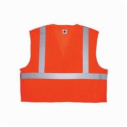 MCR Safety CL2MOL Luminator™ CL2MO Break-Away Safety Vest, L, Hi-Viz Fluorescent Orange, Polyester Mesh, Hook and Loop Closure, ANSI Class: Class 2, ANSI/ISEA 107-2015 Type R