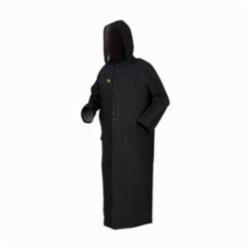 MCR Safety FR267CXL FR267C Classic Plus 2-Piece Rider Rainwear Coat, Unisex, XL, Black, Polyester/PVC, Resists: Flame and Water, ASTM F1506/D-6413