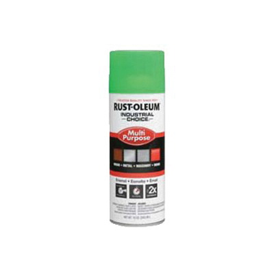 Rust-Oleum® 1632830 1600 System Multi-Purpose Enamel Spray Paint, 12 oz Container, Liquid Form, Fluorescent Green, 12 to 15 sq-ft/can Coverage
