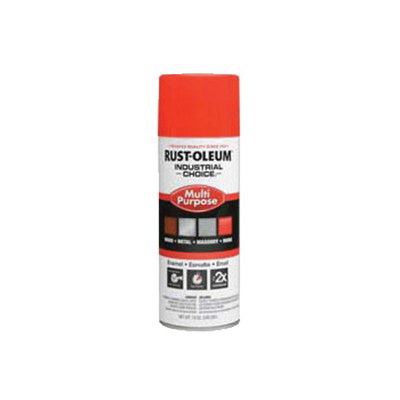 Rust-Oleum® 1655830 1600 System Multi-Purpose Enamel Spray Paint, 12 oz Container, Liquid Form, Fluorescent Red/Orange, 12 to 15 sq-ft/can Coverage