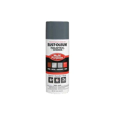 Rust-Oleum® 1686830 1600 System Multi-Purpose Enamel Spray Paint, 12 oz Container, Liquid Form, Universal Gray, 12 to 15 sq-ft/can Coverage