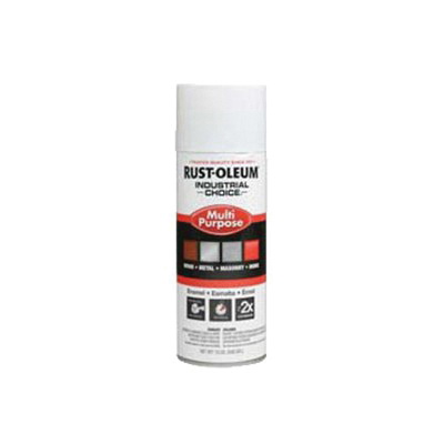 Rust-Oleum® 1692830 1600 System Multi-Purpose Enamel Spray Paint, 12 oz Container, Liquid Form, White, 12 to 15 sq-ft/can Coverage