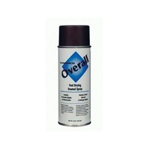 Rust-Oleum® V2411830 Overall® Economical Enamel Spray Paint, 16 oz Container, Liquid Form, Brown, 5 to 8 sq-ft/can Coverage