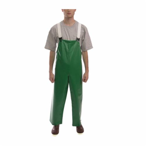Tingley Safetyflex® O41008 2-Piece Bib Overall, Unisex, Green, 17 mil PVC on 150D Polyester